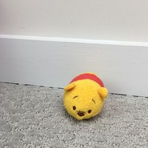 Disney Tsum Tsum Winnie the Pooh Mini Stuffed Animal Plush Toy Yellow Red